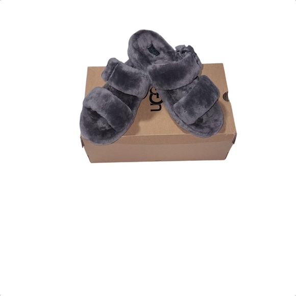 UGG (NWT) Women’s Sheepskin Fuzz Yeah Sandals Size 10 - Picture 7 of 13